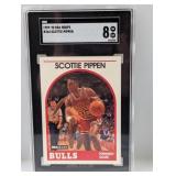 1989-90 NBA Hoops #244 Scottie Pippen SGC 8 NM-MT 1989-90 NBA Hoops #244 Scottie Pippen SGC 8 NM-MT