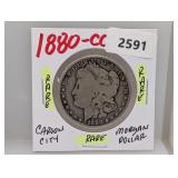 Rare 1880-CC 90% Silv Morgan $1 Dollar Rare 1880-CC 90% Silv Morgan $1 Dollar