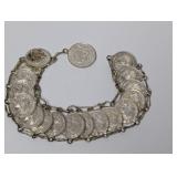 7.5" Vintage Republica Mexicanos Coin Bracelet 7.5" Vintage Republica Mexicanos Coin Bracelet