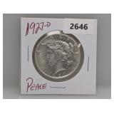 1927-D 90% Silv Peace $1 Dollar 1927-D 90% Silv Peace $1 Dollar