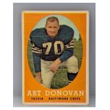 1958 Topps Art Donovan #106 HOF Creases 1958 Topps Art Donovan #106 HOF Creases