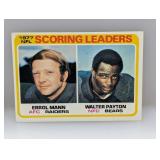 1978� Topps Walter Payton Errol Mann Scoring Ldrs 1978� Topps Walter Payton Errol Mann Scoring Ldrs
