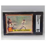 1962 Topps Babe Ruth Slugger 138 SGC 3 1962 Topps Babe Ruth Slugger 138 SGC 3