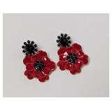 Bold Red Enamel w/Crystal Accents Glamour Bold Red Enamel w/Crystal Accents Glamour