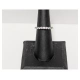 .925 Sterling Clear Stone Band Sz 6 .925 Sterling Clear Stone Band Sz 6