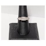 .925 Sterling Three Stone Ring Sz 8 .925 Sterling Three Stone Ring Sz 8