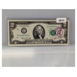 1976 $2 Fed Reserve Note Postal Comm 1976 $2 Fed Reserve Note Postal Comm