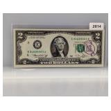 1976 $2 Fed Reserve Note Postal Comm 1976 $2 Fed Reserve Note Postal Comm