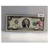 1976 $2 Fed Reserve Note Postal Comm 1976 $2 Fed Reserve Note Postal Comm