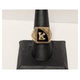 10K GF Ornate Monogram Initial Ring Sz 9 10K GF Ornate Monogram Initial Ring Sz 9