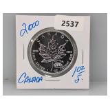 2000 1oz .999 Silv Canada Maple Leaf $5 2000 1oz .999 Silv Canada Maple Leaf $5