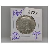 1965 40% Silv JFK Half $1 Dollar 1965 40% Silv JFK Half $1 Dollar
