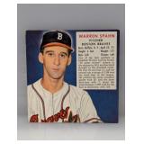 1955 Red Man Tobacco Warren Spahn Crease 1955 Red Man Tobacco Warren Spahn Crease