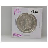 1921 90% Silv Morgan $1 Dollar 1921 90% Silv Morgan $1 Dollar