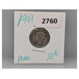 1941 90% Silv Mercury Dime 1941 90% Silv Mercury Dime