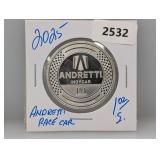 1oz .999 Silv Andretti IndyCar Round 1oz .999 Silv Andretti IndyCar Round