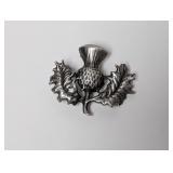 Handcrafted Sheldon Pewter Thistle Brooch Handcrafted Sheldon Pewter Thistle Brooch