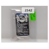 1oz .999 Silv Hauser Miller Art Bar 1oz .999 Silv Hauser Miller Art Bar