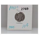 1943-S 90% Silv Mercury Dime 1943-S 90% Silv Mercury Dime