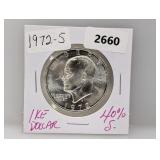 1972-S 40% Silv Ike $1 Dollar 1972-S 40% Silv Ike $1 Dollar