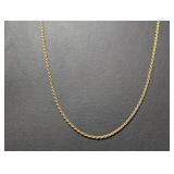 30" Vermeil/925 Sterl Twisted Rope Chain Necklace 30" Vermeil/925 Sterl Twisted Rope Chain Necklace