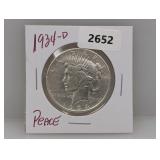 1934-D 90% Silv Peace $1 Dollar 1934-D 90% Silv Peace $1 Dollar