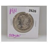 1921 90% Silv Morgan $1 Dollar 1921 90% Silv Morgan $1 Dollar