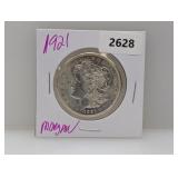 1921 90% Silv Morgan $1 Dollar 1921 90% Silv Morgan $1 Dollar