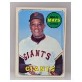 1969 Topps Baseball Willie Mays HOF 190 indents 1969 Topps Baseball Willie Mays HOF 190 indents