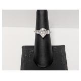 .925 Sterl Pear Shape Triple Gemstone Ring Sz 6 .925 Sterl Pear Shape Triple Gemstone Ring Sz 6