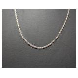 24" .925 Sterl Timeless Rope Chain Necklace 24" .925 Sterl Timeless Rope Chain Necklace