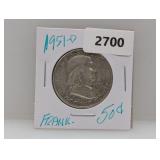 1951-D 90% Silv Franklin Half $1 Dollar 1951-D 90% Silv Franklin Half $1 Dollar
