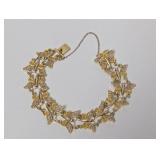 6" .800 Silv Gold Tone Butterfly Link Bracelet 6" .800 Silv Gold Tone Butterfly Link Bracelet