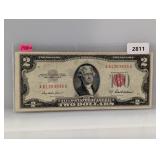 1953-A Red Seal $2 US Note 1953-A Red Seal $2 US Note