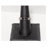 .925 Sterl Art Deco Revival Inlay Band Sz 8 .925 Sterl Art Deco Revival Inlay Band Sz 8