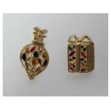 Vtg AAi Holiday Brooch Duo Vtg AAi Holiday Brooch Duo