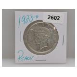 1923-S 90% Silv Peace $1 Dollar
