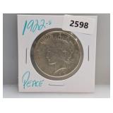 1922-S 90% Silv Peace $1 Dollar