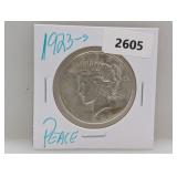 1923-S 90% Silv Peace $1 Dollar