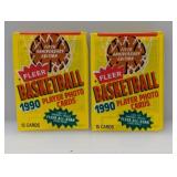 (2) 1990 Fleer Basketball Packs Possible Jordan