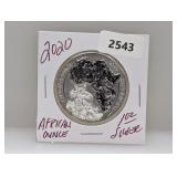 2020 1oz .999 Silv African Ounce