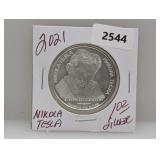 2021 1oz .999 Silv Nikola Tesla