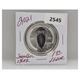 2021 1oz .999 Silv Shoebill Stork