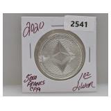 2020 1oz .999 Silv 5000 Francs
