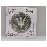 2023 1oz .999 Silv Barbados $1 Dollar