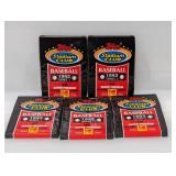 (5) Packs 1992 Topps Stadium Club Series1 Baseball