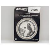 APMEX2016 1oz .999 Silv Kookaburra $1