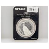 APMEX 2020 1oz .999 Silv Peacock 1 Pound