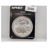 APMEX 2020 1oz .999 Silv Eagle $1 Dollar