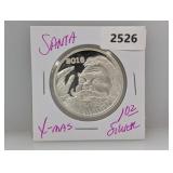 2016 1oz .999 Silv Santa Christmas Round